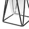 CosmoLiving by Cosmopolitan Set of 2 Black Iron Modern Vase, 13" x 5" x 5"
